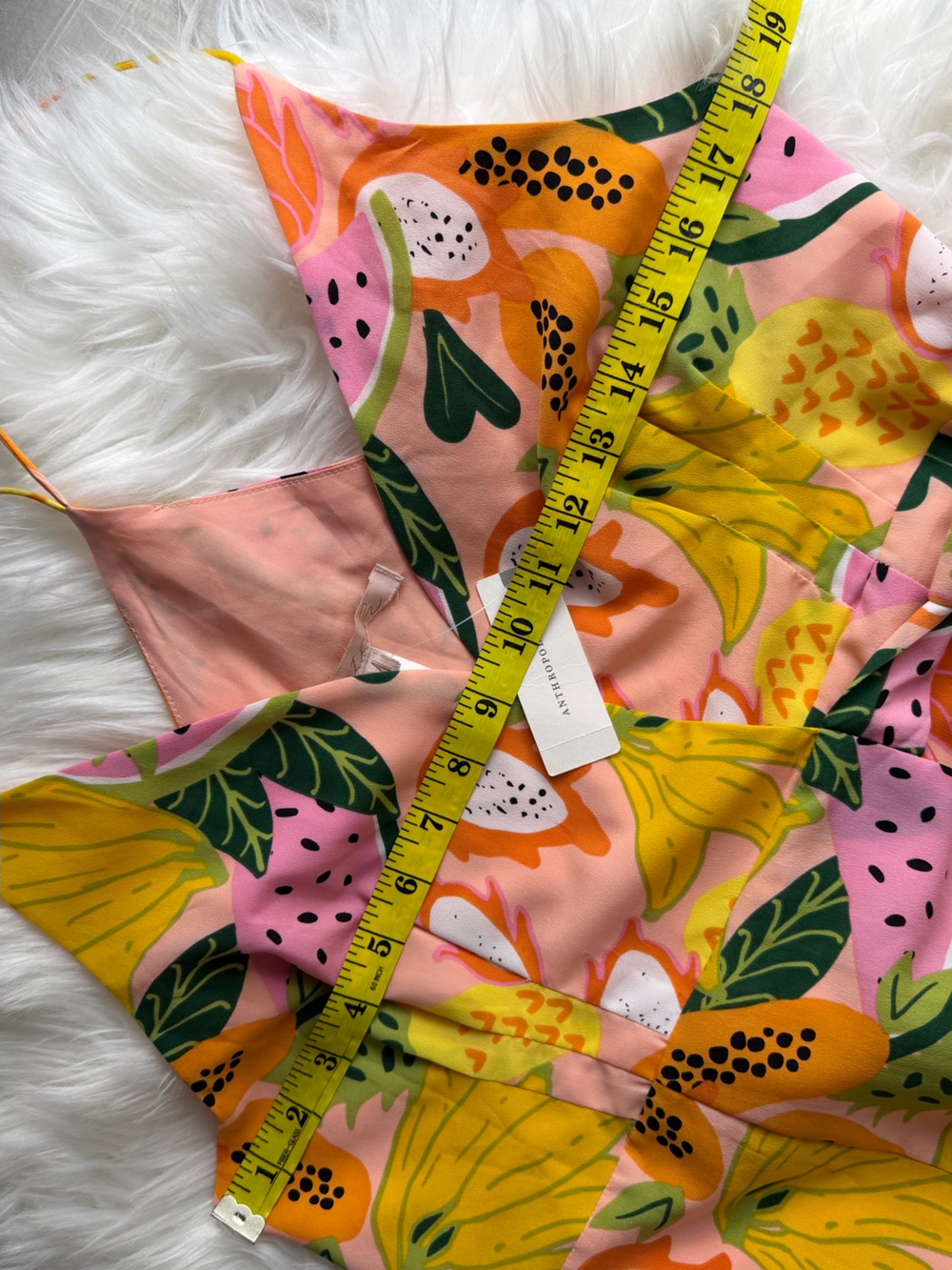 Anthropologie Hutch Tropical Fruit Print Wrap Maxi Dress M NWT - Picture 8 of 13